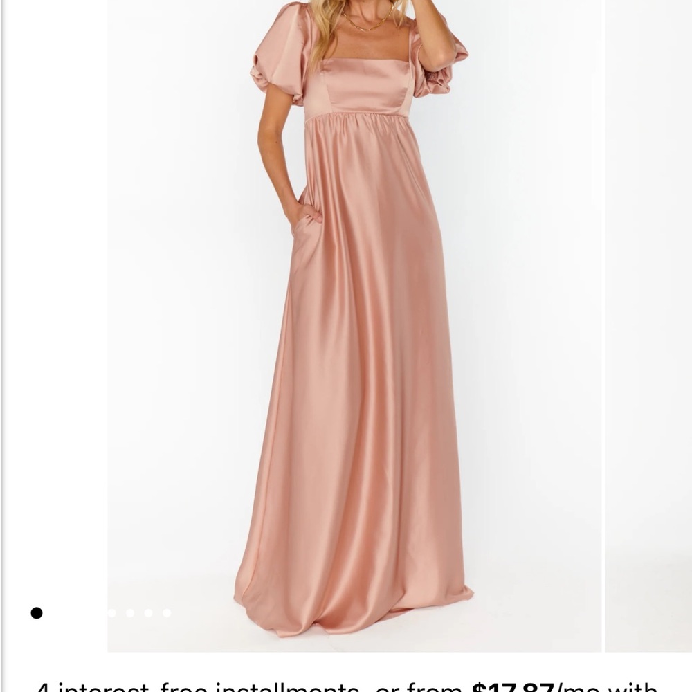 NWT Rose Gold Maxi Dress
